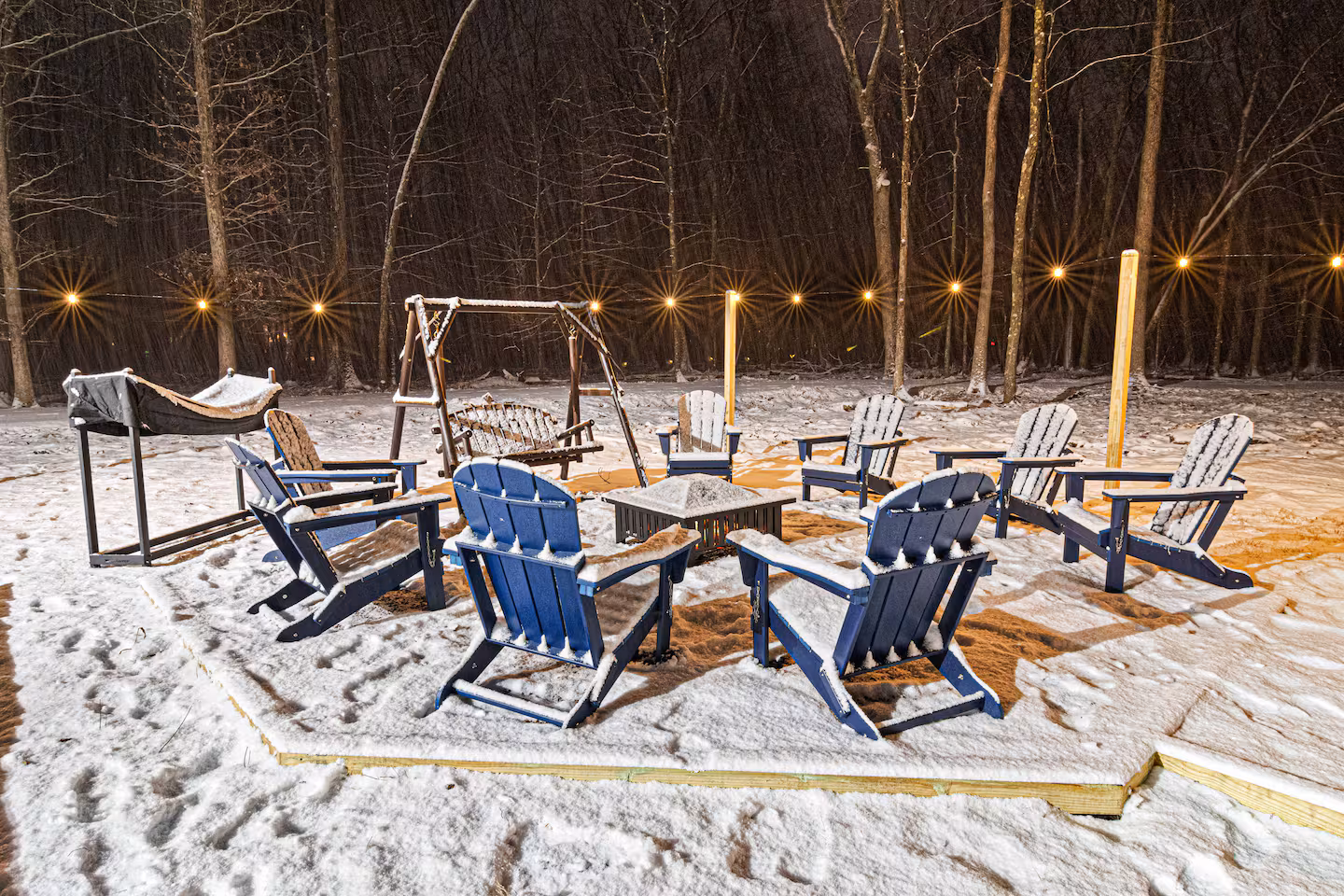 Fire pit lounge area